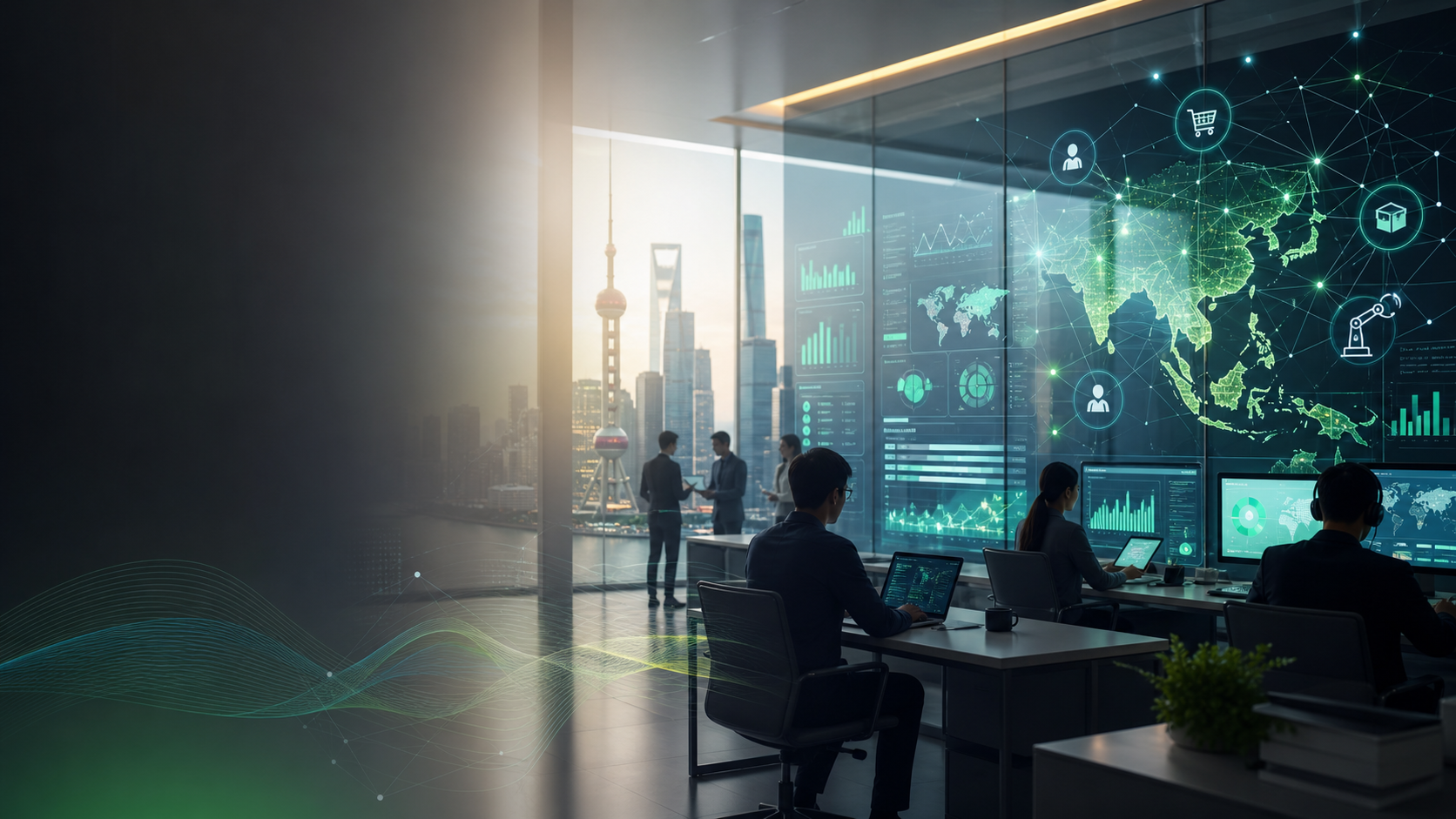 AI business growth operations visual